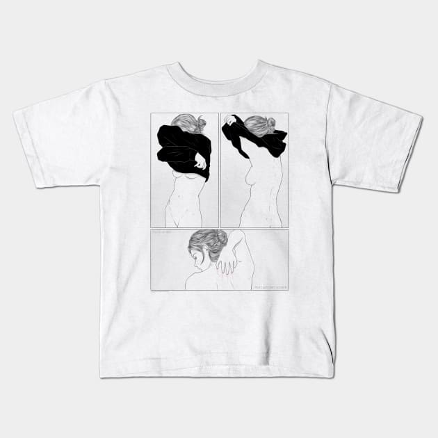 Under My Skin Kids T-Shirt by poetryNcolor